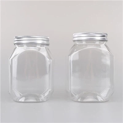 Pots de beurre d'arachide en plastique de 450 ml