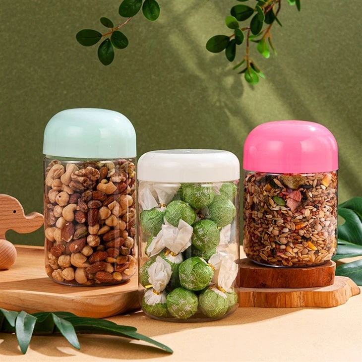 720ml Plastic Clear Candy Jars With Lids