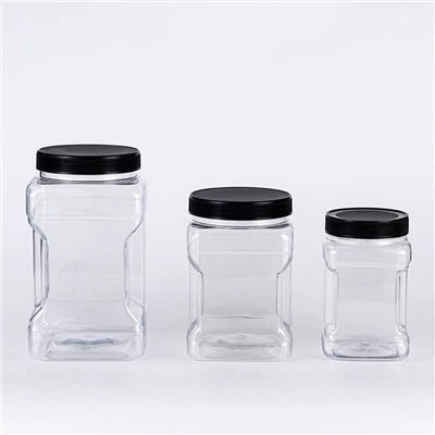 Bocaux transparents en plastique de 2800 ml avec couvercle