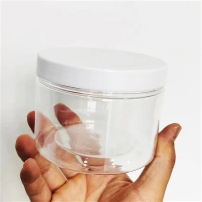 Pots ronds en plastique blanc de 400 ml