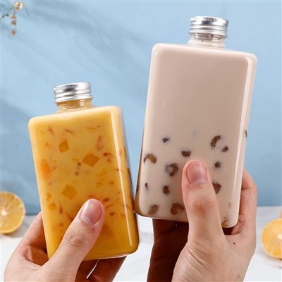 Bouteilles carrées en plastique pour l'emballage de jus