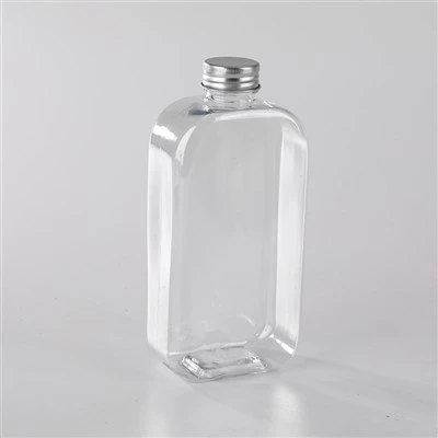 Flacon plat en plastique transparent 350 ml