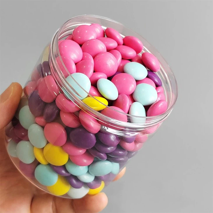 Plastic Jars With Pink Lids